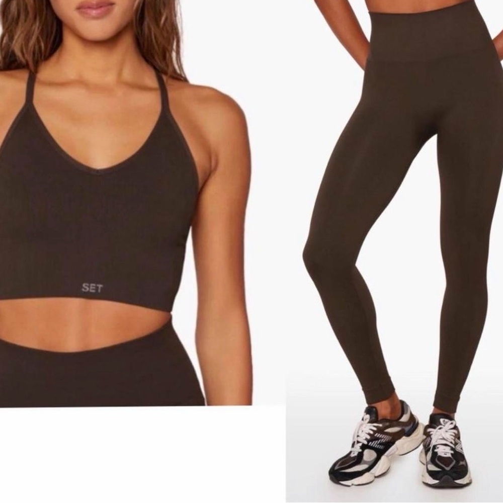 SET Active Dark Brown Seamless Workout Set